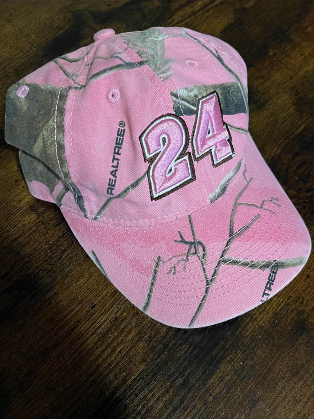 Vintage Realtree Pink Camo '24' Embroidered Baseball Cap Jeff Gordon
